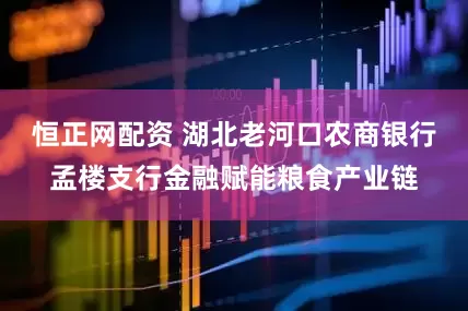 恒正网配资 湖北老河口农商银行孟楼支行金融赋能粮食产业链